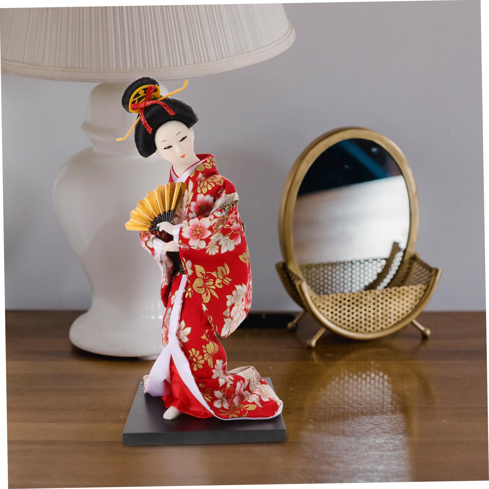 Amazon.co.jp: VINTORKY 着物 日本の舞妓 日本の彫刻 日本の着物少女像