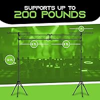 Vista 5 de Sistema de Vigas de Iluminación GEARit (x2) Soportes de Trípode de 12 Pies con Barras T (x2) Vigas de Escenario de 5 Pies, 36 Puntos de Montaje