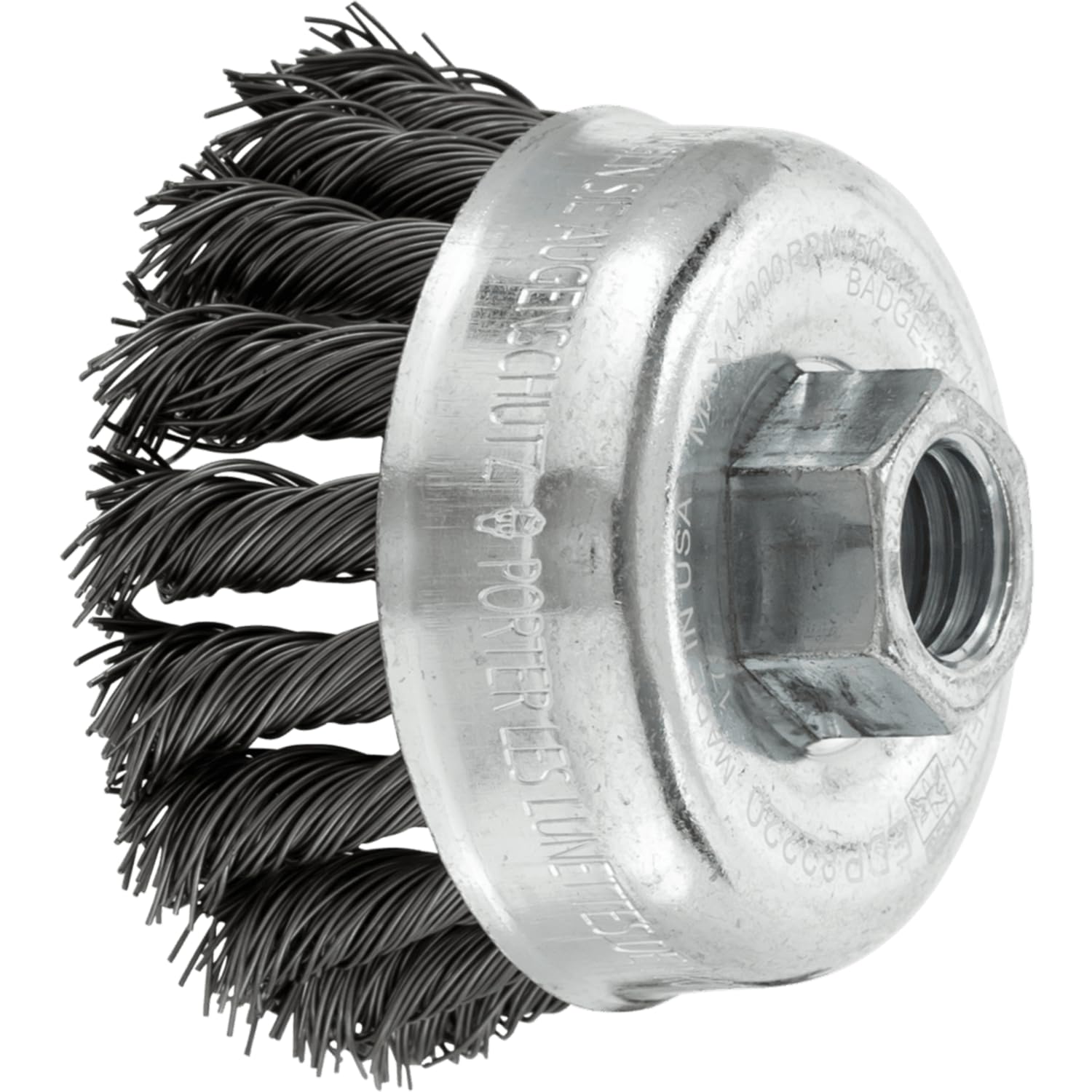 Pferd 82220P Single Row Power Knot Wire Cup Brush with Standard