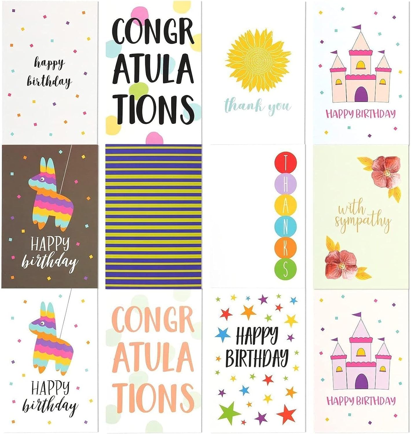 Best Paper Greetings 48-Count Greeting Cards Assortment Box Set for All Occasions, Envelopes Included, Blank Inside, for Birthday Congratulations Thank You