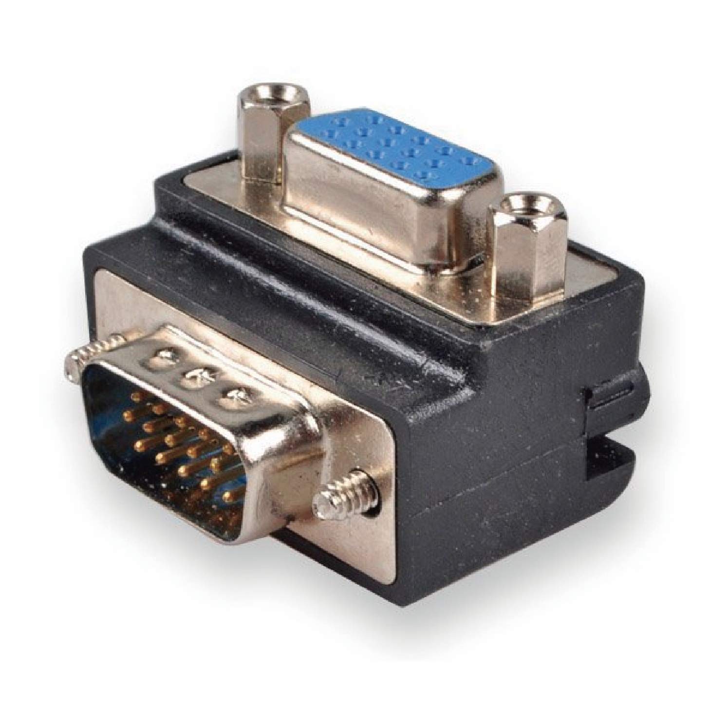 Amazon.co.jp: VGAオス-VGAメス ジェンダーチェンジャー L字型 直角