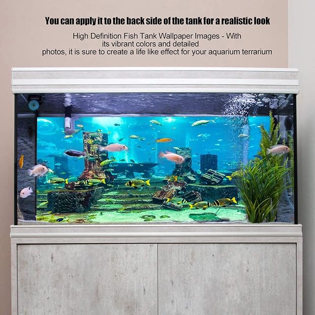 Foto 2 de 8 de PVC Coral Fondo del Acuario Cartel Submarino Fish Tank Decoraciones de Pared Etiqueta 4 Tamaño(61 x 41 cm)