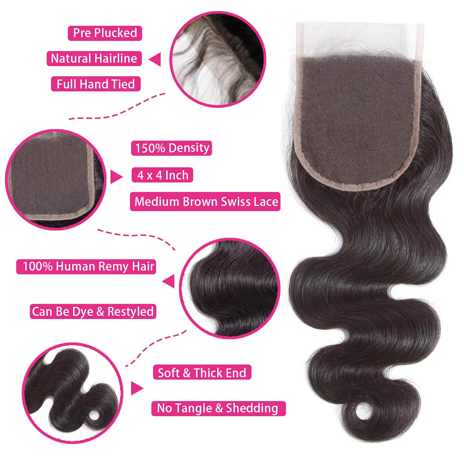 Amazon.com : Beauty Queen Brazilian Body Wave Bundles with 