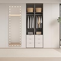 Vista 56 de WTTY LED Bathroom Mirror 32"x32" with Backlit and Front Light,Stepless Dimmable LED Mirror for Bathroom,Anti-Fog Lighted Bathroom Vanity Mirror