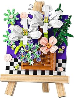 TOYS LAND Mini Building Blocks 1054 PCS of Creative Flower Toy Building Set, 3D Art Artificial Flowers Building Block Kit for Home Decor, Ideal Gift for Birthday Adult and Kids Boys Girls 8+ (Lily)