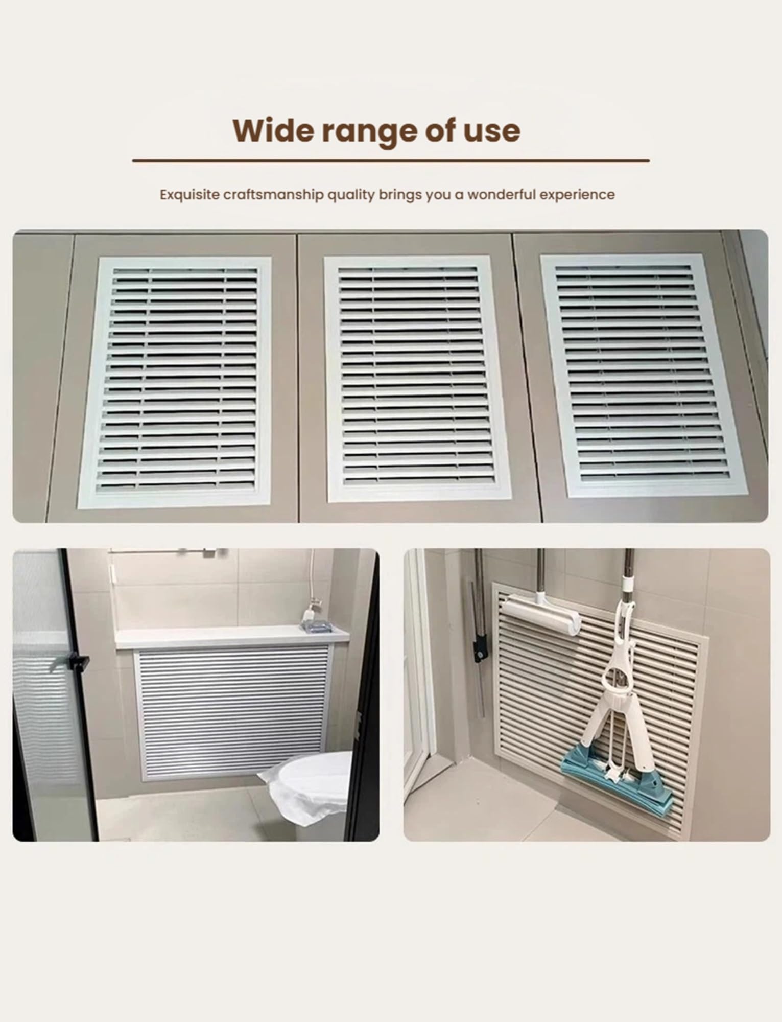 Tapa de ventilación, Tapa de ventilación de aleación de Aluminio de 14x14 Pulgadas - Panel de Acceso Duradero para Cocina y baño, Rejilla de radiador, ventilación de Puerta de Armario, soluc