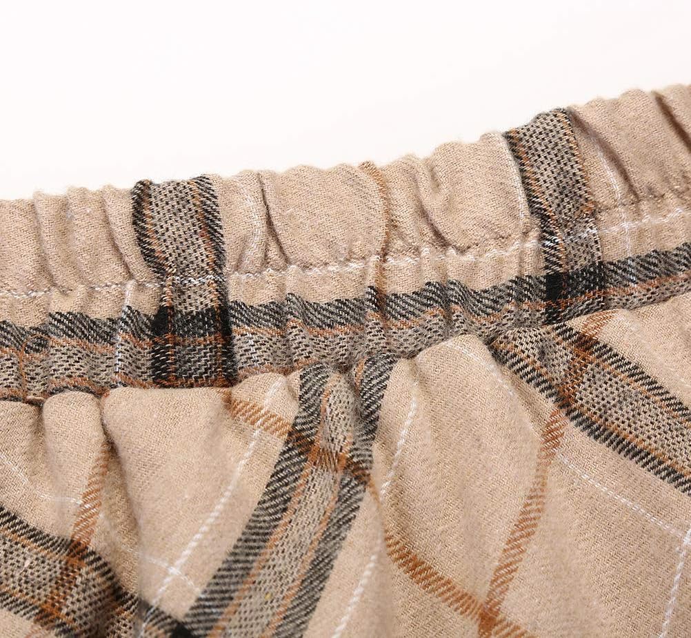 IDEALSANXUN Women’s Plaid Skirt Elastic Waist A-line Midi Pleated Skirts - Image 6
