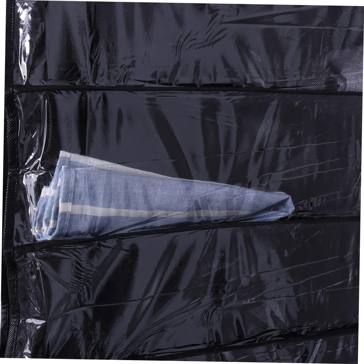 Healifty 2PCS Over Door Shoe Organizer Hanging Storage Rack with Hooks Space Saving Closet Shelf for Shoes Slippers Accessories for Bedroom Dorm Black