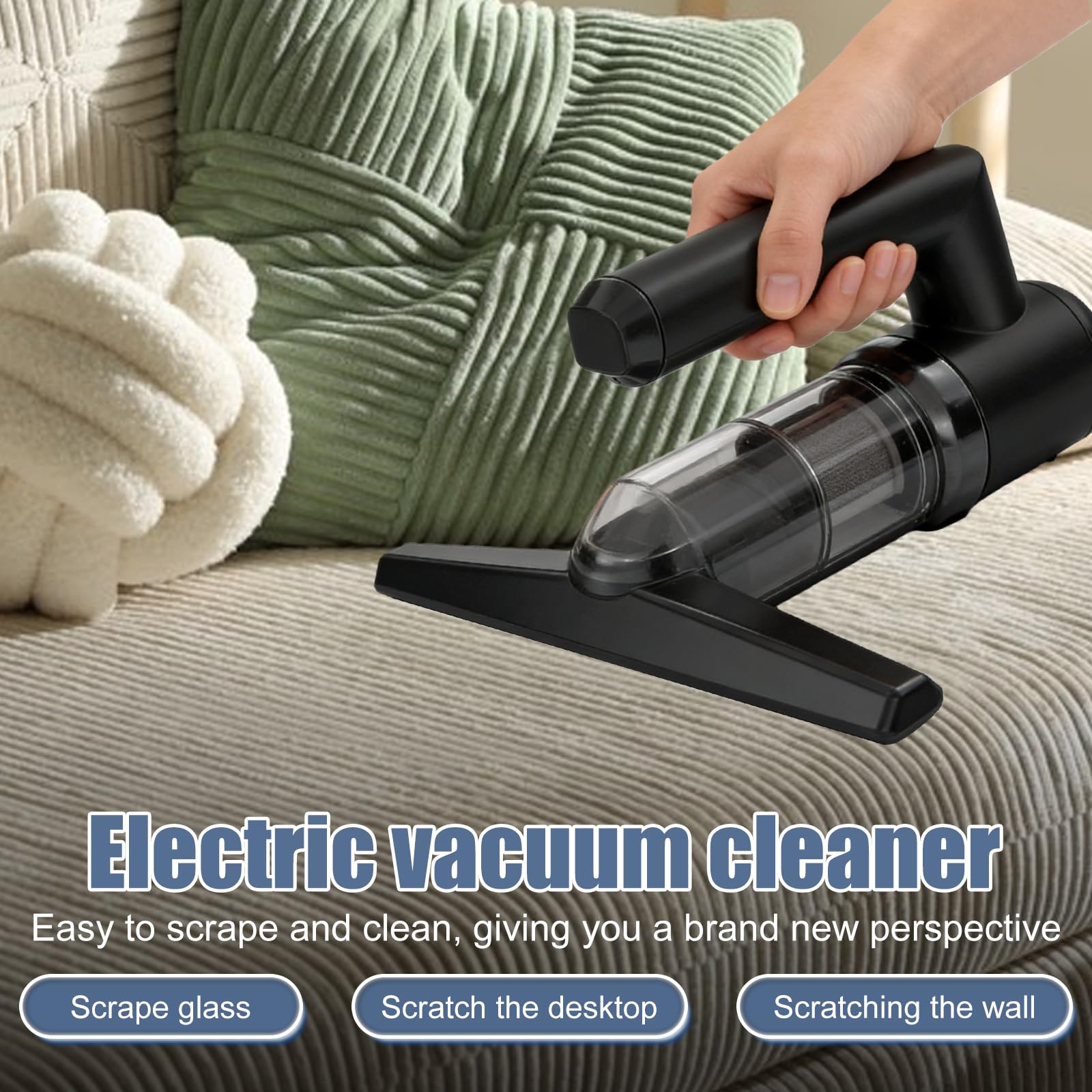 Lave Vitre Électrique, Aspirateur Vitre Avec Réservoir 100 ml, 5000 PA Aspiration, Pour Fenêtres, Miroirs Et Carrelages, Raclette Vitre