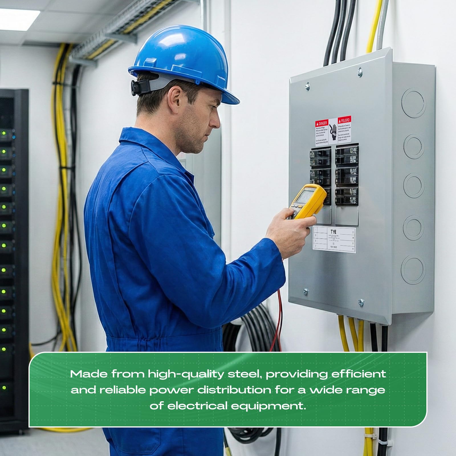 Circuit Breaker Panels 8 Space 125 Amp, 120V/240V Circuit Breaker Box with Main Lug Steel Enclosure for Sub Panel Applications Indoor Load Center — Amazon image 6