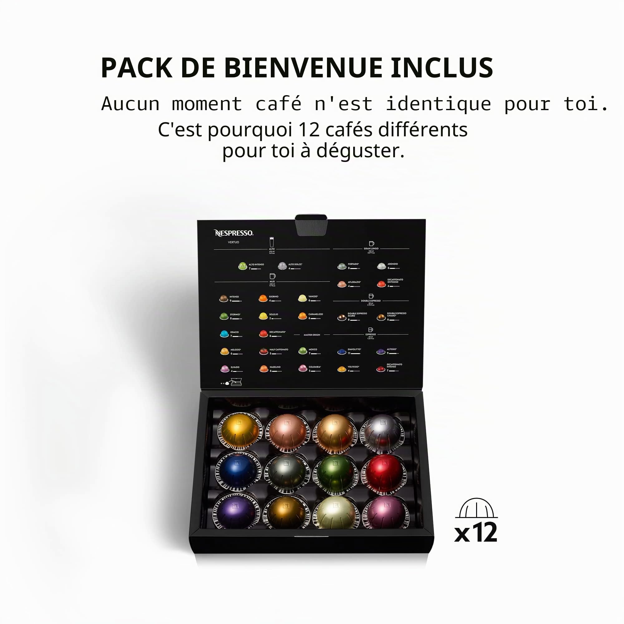 Krups Nespresso Vertuo Plus Machine à café Capacité du réservoir : 1,7 l Titanium/acier inoxydable.