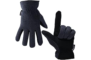 Men and Women's Winter Gloves: Insulated Thermal Polar Gloves with Premium Deerskin...