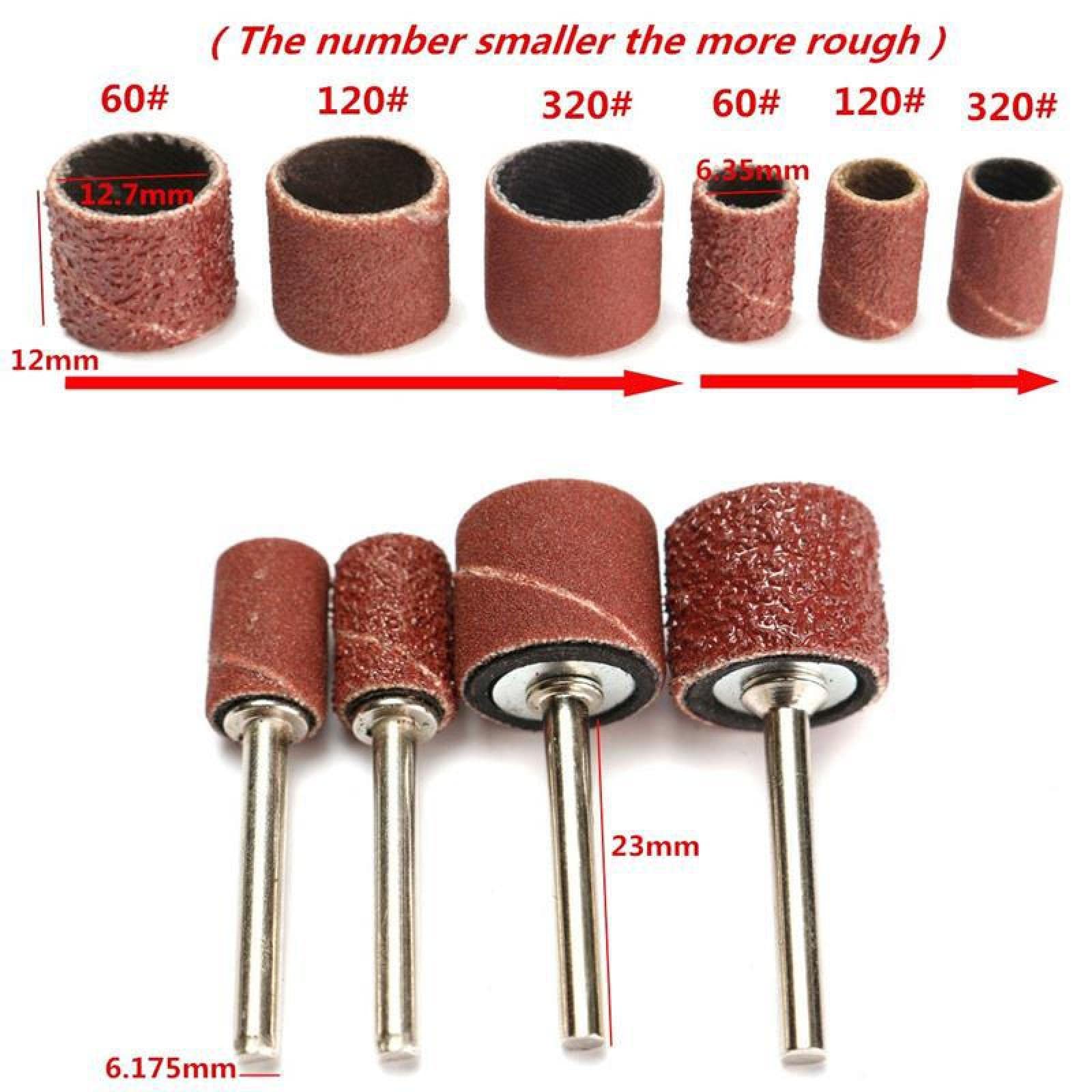 NEW Aluminum Oxide Wood Sanding Sleeves 18-Pack 4.5” Inch Long Sandpaper Rolls, May Vary