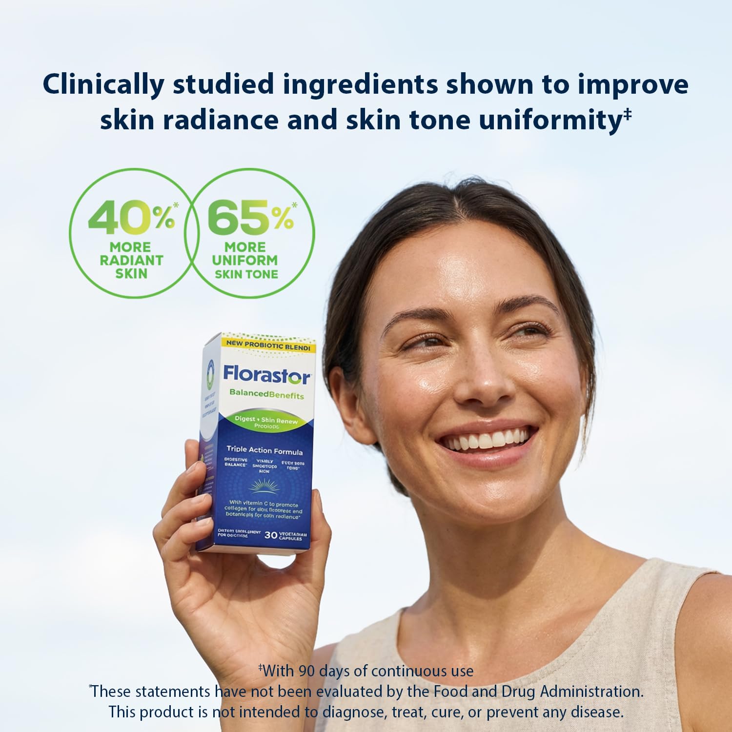 Florastor Digest + Skin Renew Probiotic, 30 Count — Amazon image 3