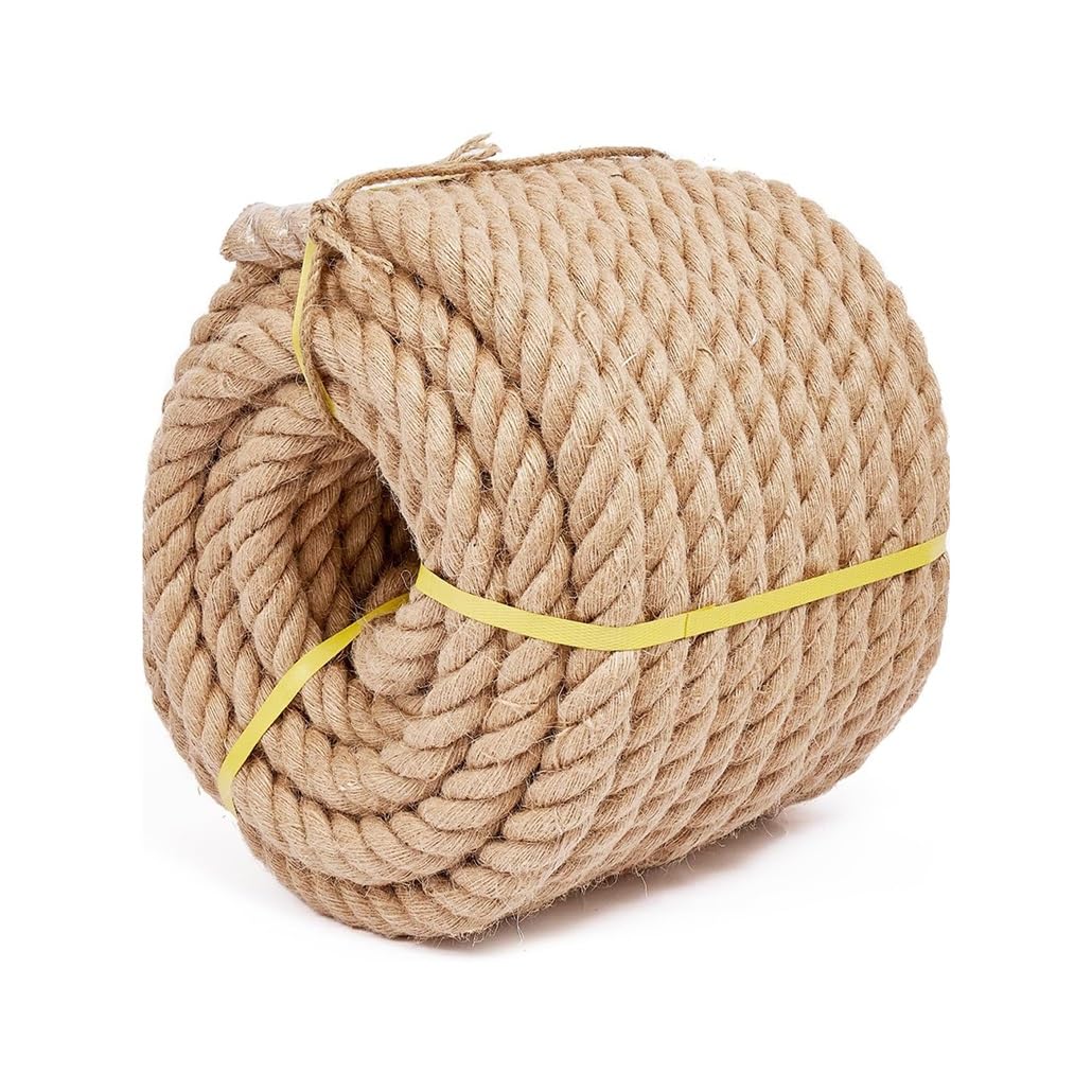Cuerda gruesa de cáñamo de 14mm para manualidades rústicas y decoración del hogar en rollo de 30m