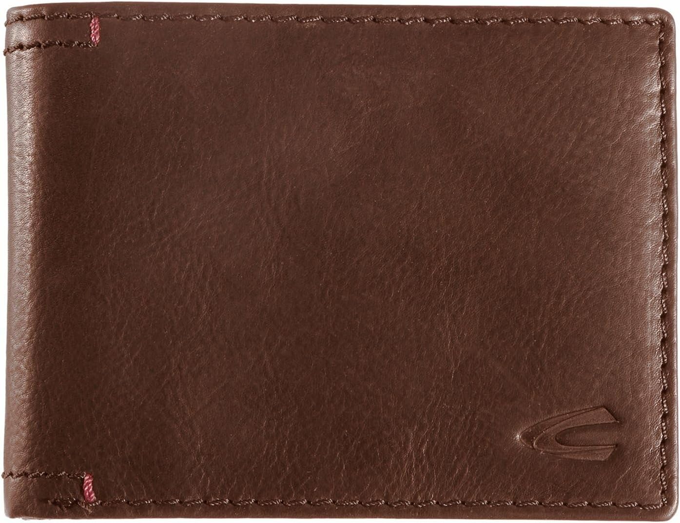 camel active Bags Salamanca Men's Wallet Landscape Format Leather, Schwarz, M, Coin Pouch