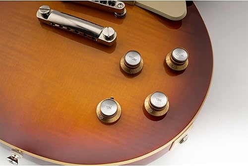 Vista 23 de Musiclily Perillas reflectoras de guitarra de tamaño métrico profesional, campana de 2 volúmenes y 2 tonos para Epiphone Les Paul SG guitarra Negro