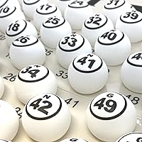 Vista 9 de MR CHIPS Bolas de bingo profesionales de 1.5 pulgadas (1.496 in), color blanco, doble número, bolas de repuesto estilo ping pong para jaulas