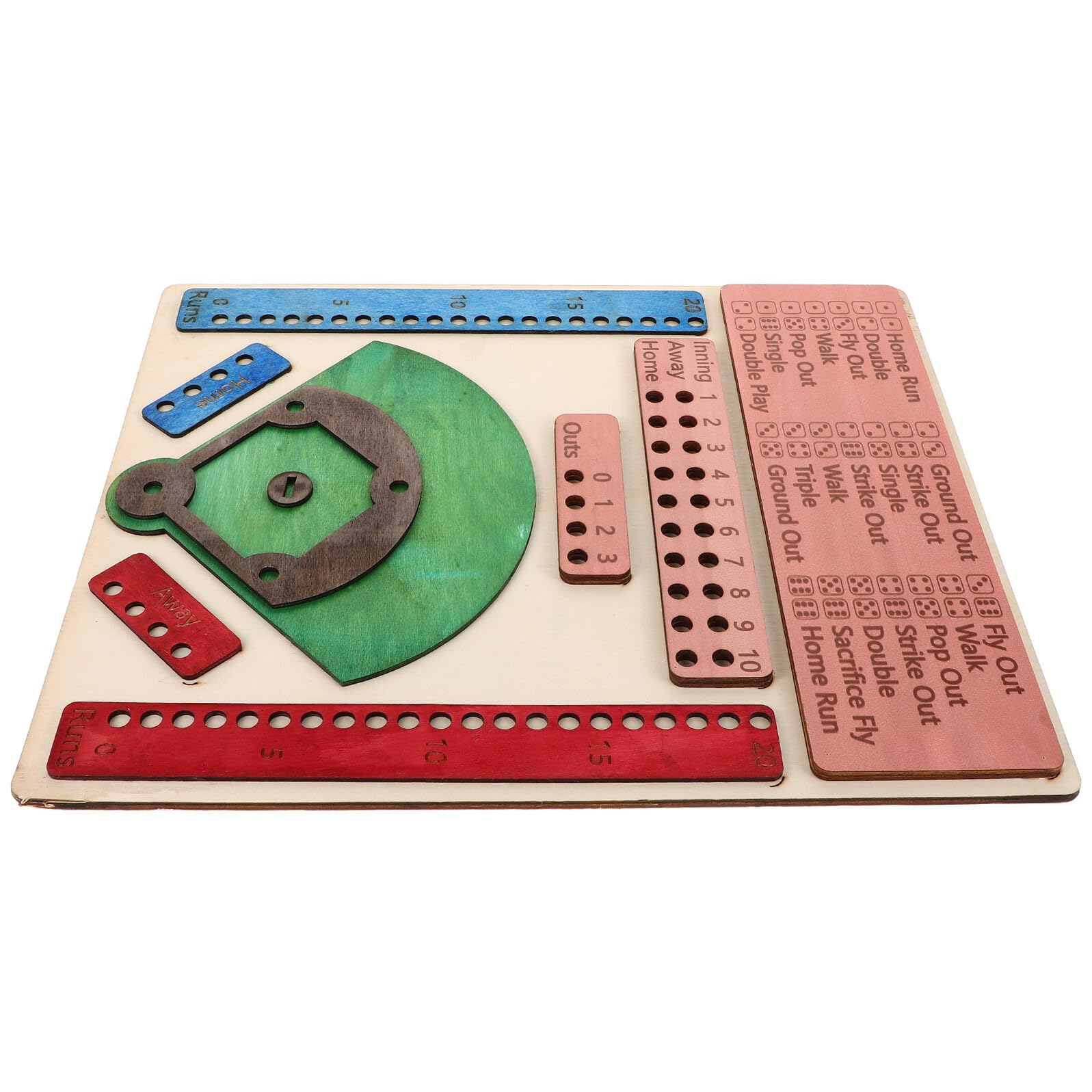 Hemobllo Gioco da Tavolo Baseball in Legno Design Vivace e Portatile per Feste e Festival Gioco Creativo da Tavolo per Divertimento e Socializzazione