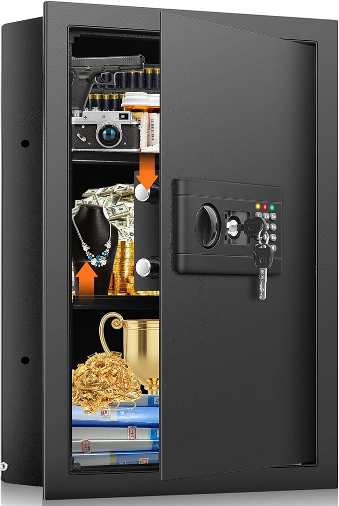 22" Tall Fireproof Wall Safes Between the Studs 16" Centers, Hidden