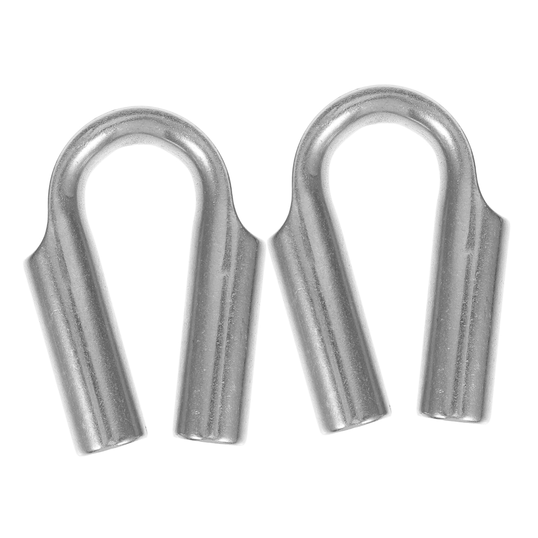 VILLFUL 2pcs Wire Rope Sleeves Cable Rope Collar Wire Rope Crimping Tool Rope Thimble Triangular Boast Ring Ferrule Crimping Tool Stainless Thimble Cable Thimble Silver Stainless Steel