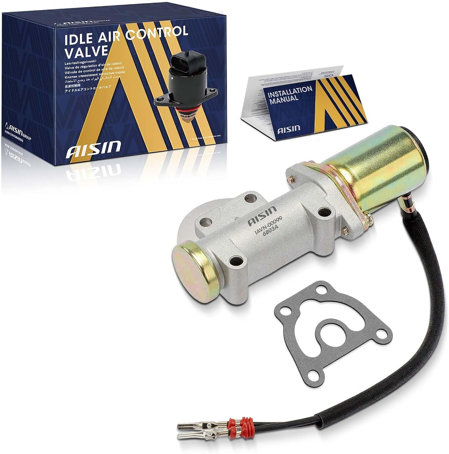 AISIN AFTERMARKET IAVN-00099 Idle Air Control (IAC) Valve - Compatible with Nissan D21 1990-1994, Pickup 1995-1997 - L4 2.4L