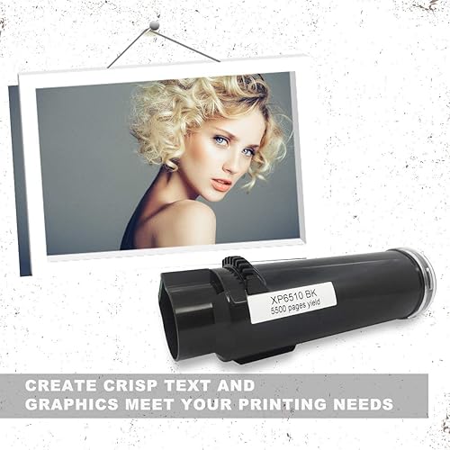 Miniatura 4 de VICTORSTAR Cartuchos de tóner compatibles de 4 colores 6510 6515 Rendimiento extra alto 5500 páginas BK, 4300 páginas CMY para Xerox Phaser 6510n