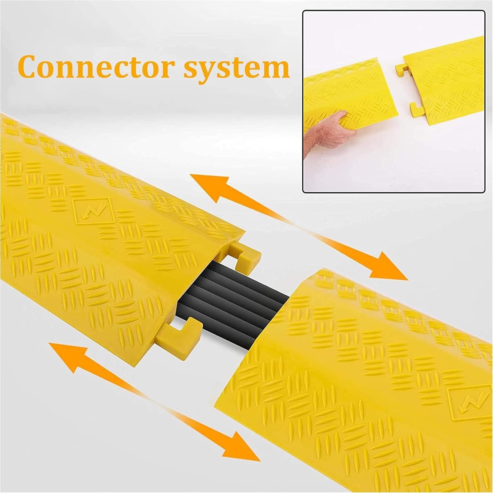 Protector de suelo para cubierta de cable, rampa de plástico para ocultar cables, protector de cable duradero y flexible para un espacio seguro y organizado