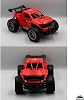 Oyuncak Uzaktan Kumandalı Araba Full Fonksiyon 3.7 Volt 500 Mah Şarjlı Işıklı Rc Off-Road Araba (Kırmızı)