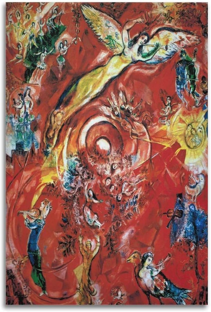 Waeta Rnvzx Marc Chagall Print Wall Art The Triumph of Music Poster 40x60cm