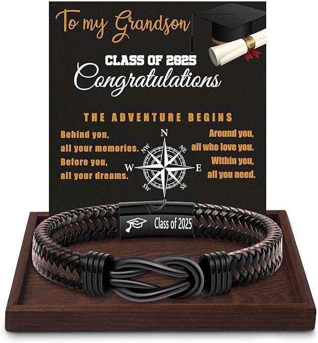 Inspirational Gifts for Men Morse Code Bracelets Mens Bracelets Graduation Gifts for Him Fathers Day Adjustable Leather Bracelet Motivational Birthday Annivesary Jewelry Stocking Stuffers for Men