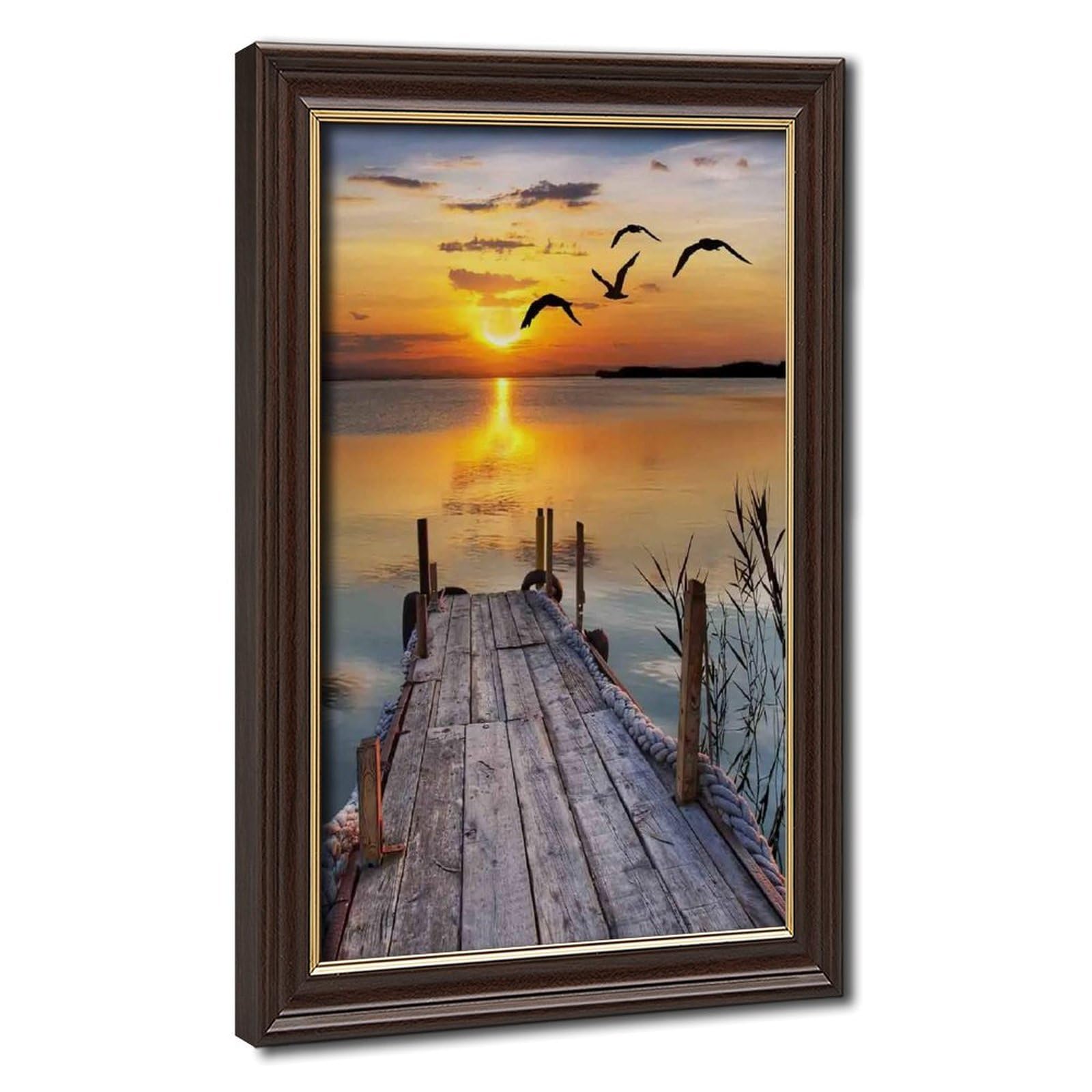 Bareronor Sunset And Sea View Posters Canvas Poster Bedroom Decor Landscape Office Room Decor Gift 24" L X 36" W