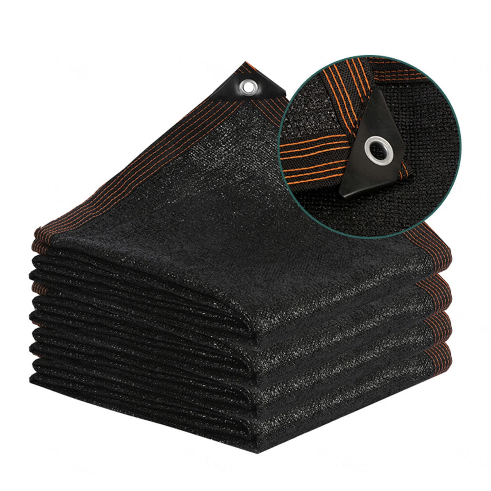 5-pin Shade Net, 1.5x2/3x4/4x5/5x6m Sunblock Shade Cloth, Plants/Flowers/Garden Shade Netting, 50% Shade Sails, with Grommets,Black-1.5x1.5m(4.9 * 4.9ft)