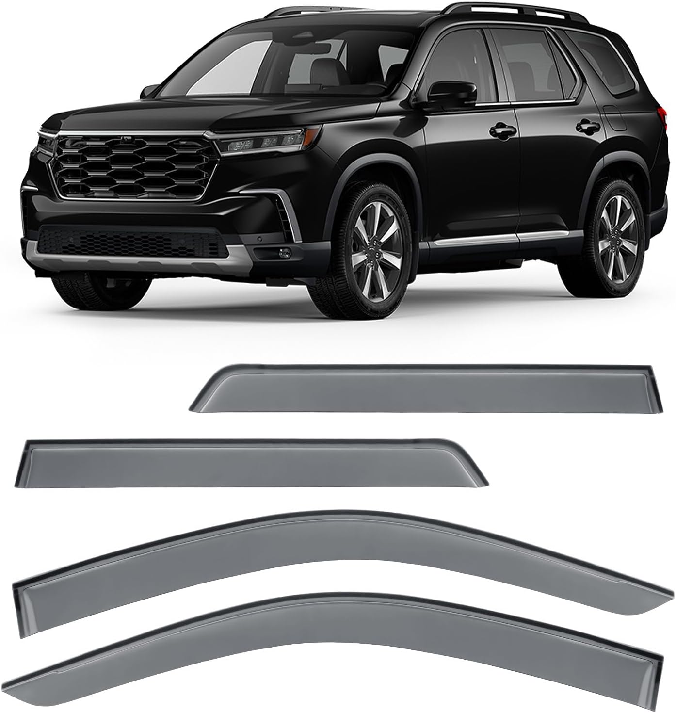 SAOKNCE 4 Pieces Tapeon Extra Durable Rain Guards Fit for