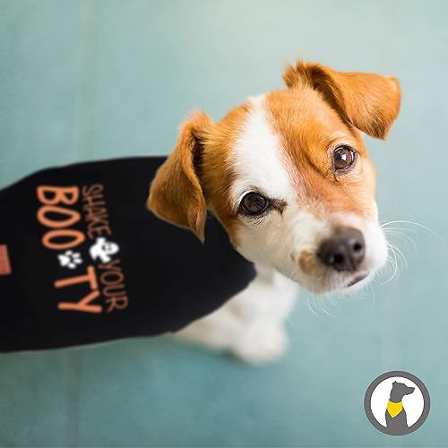 Miniatura 6 de Odi Style Disfraces de Halloween para perros medianos camiseta divertida de fantasma para perros medianos, disfraz de perro para niñas y niños,