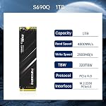 fanxiang S690Q 1TB NVMe SSD PCIe Gen4 M.2 SSD for PS5, Up to 4800 MB/s, Internal Gaming SSD for PS5, 3D NAND SLC Cache Solid State Drive Upgrade Storage for PC/Laptops
