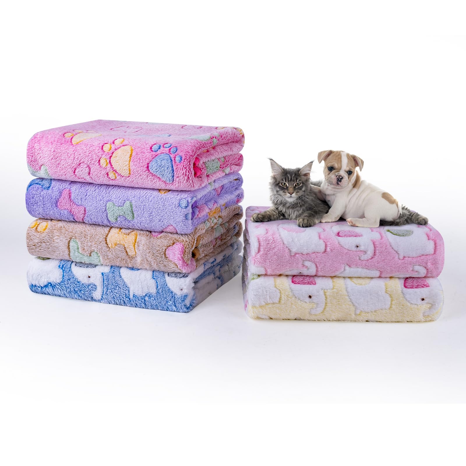 Cobertor Para Cães E Gatos Dono - 6 Unidades Lã Macia Rosa