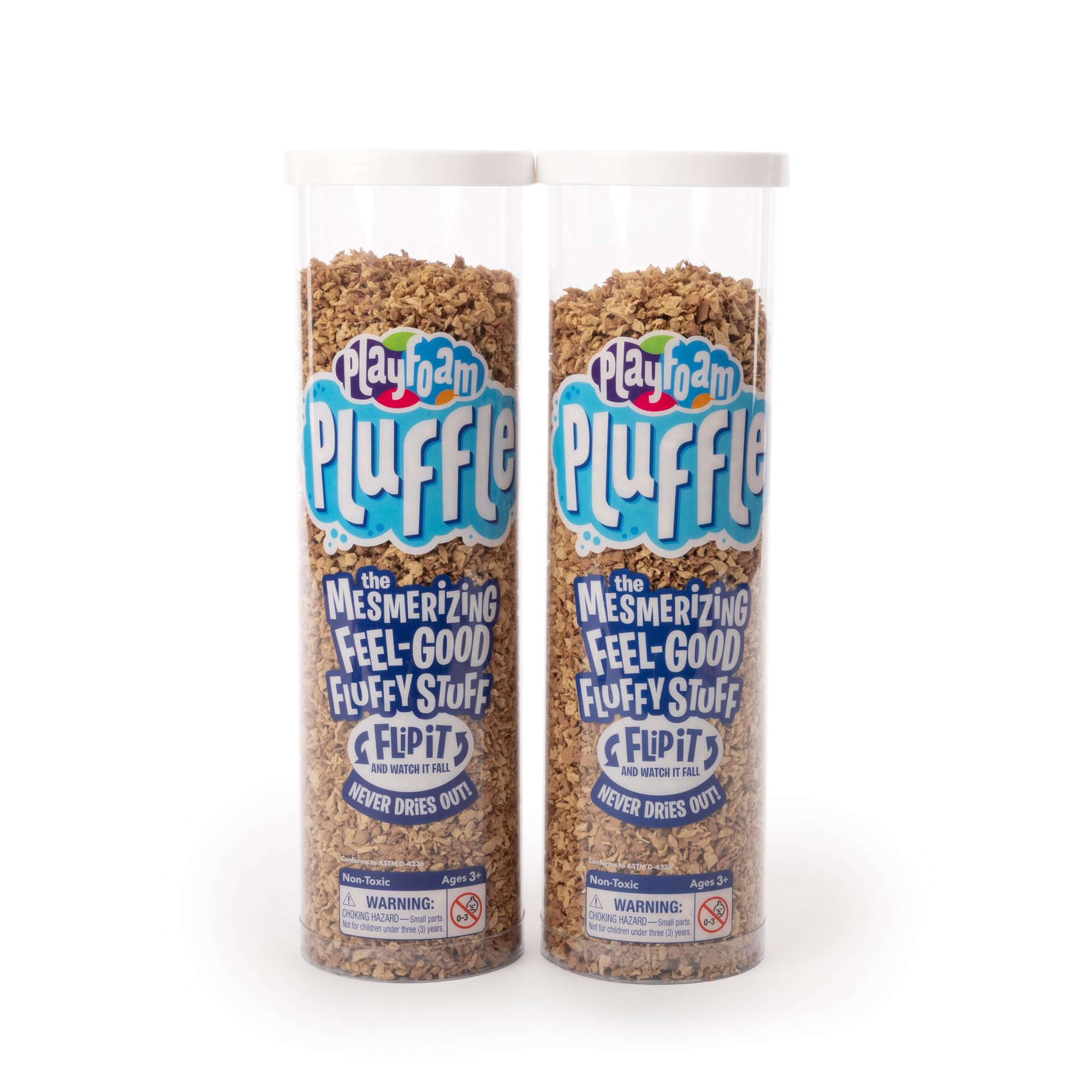 Educational Insights Pluffle(R) Sand 2-Pack - Sensory Bin Foam Set, No Mess Alternative to Sand Toys & Slime for Toddlers at Home or in the Classroom,