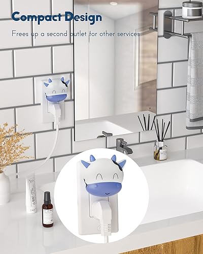 Miniatura 5 de Tonitre Luz nocturna enchufable en la pared, luz nocturna LED con sensor automático del atardecer al amanecer, luces nocturnas blancas suaves y