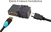 Acoplador Keystone HDMI de 90 grados, chapado en oro, inserto Keystone HDMI en ángulo recto, hembra a hembra, adaptador de acoplamiento 3D 4K para placa de pared (negro/paquete de 5) 7
