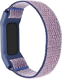 C2D JOY Sport Woven Nylon Strap For Kids Hoop&Loop Wristband Compatible with Garmin Vivofit JR/JR2 Tracker (Midnight Blue)-Small(4.7-6.7in)