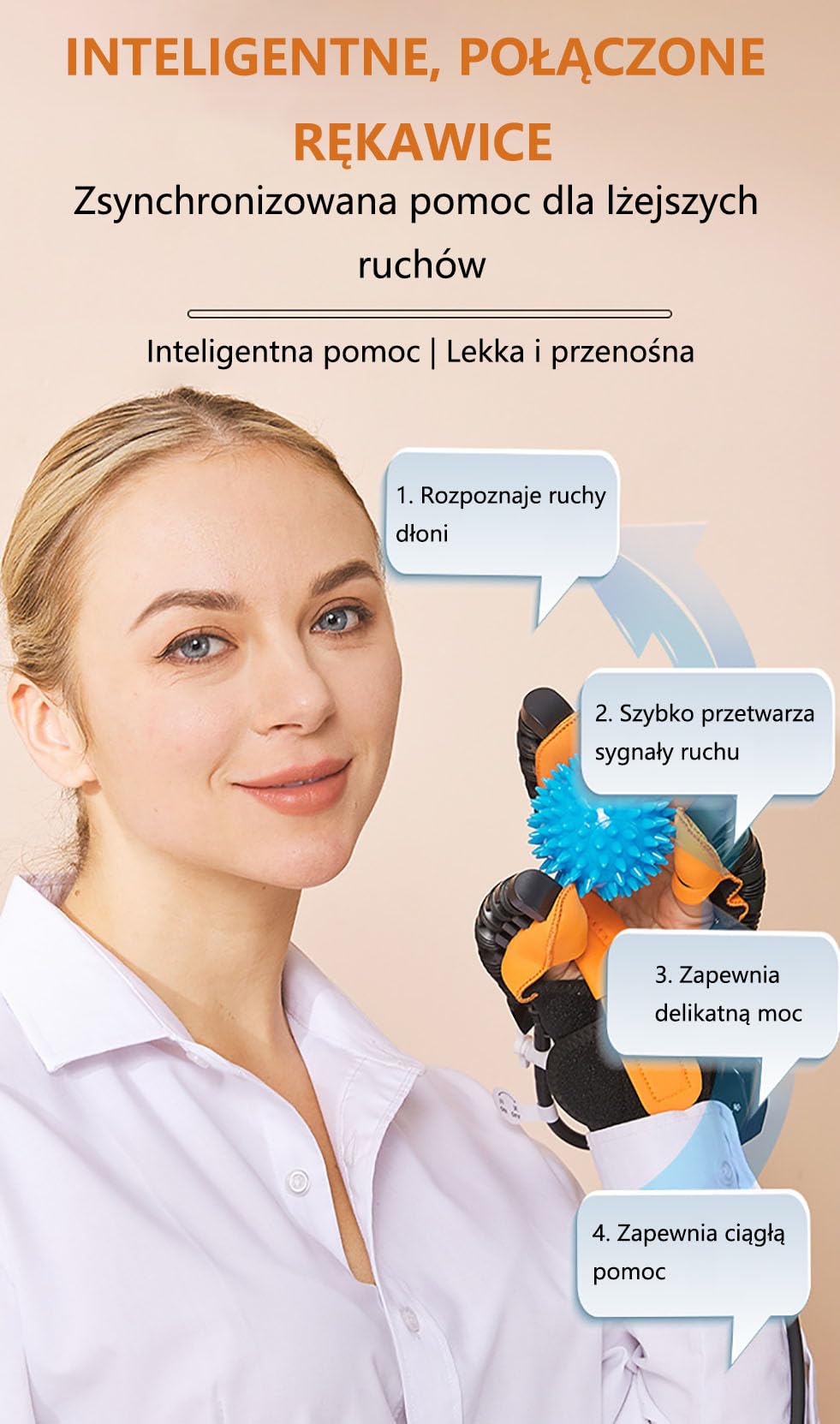 Robotyczne rękawice do rehabilitacji dłoni Elektryczne urządzenie do treningu palców po udarze rekonwalescencja po udarze porażenie połowicze artretyzm Bioniczna poprawa funkcji dłoni L XXL