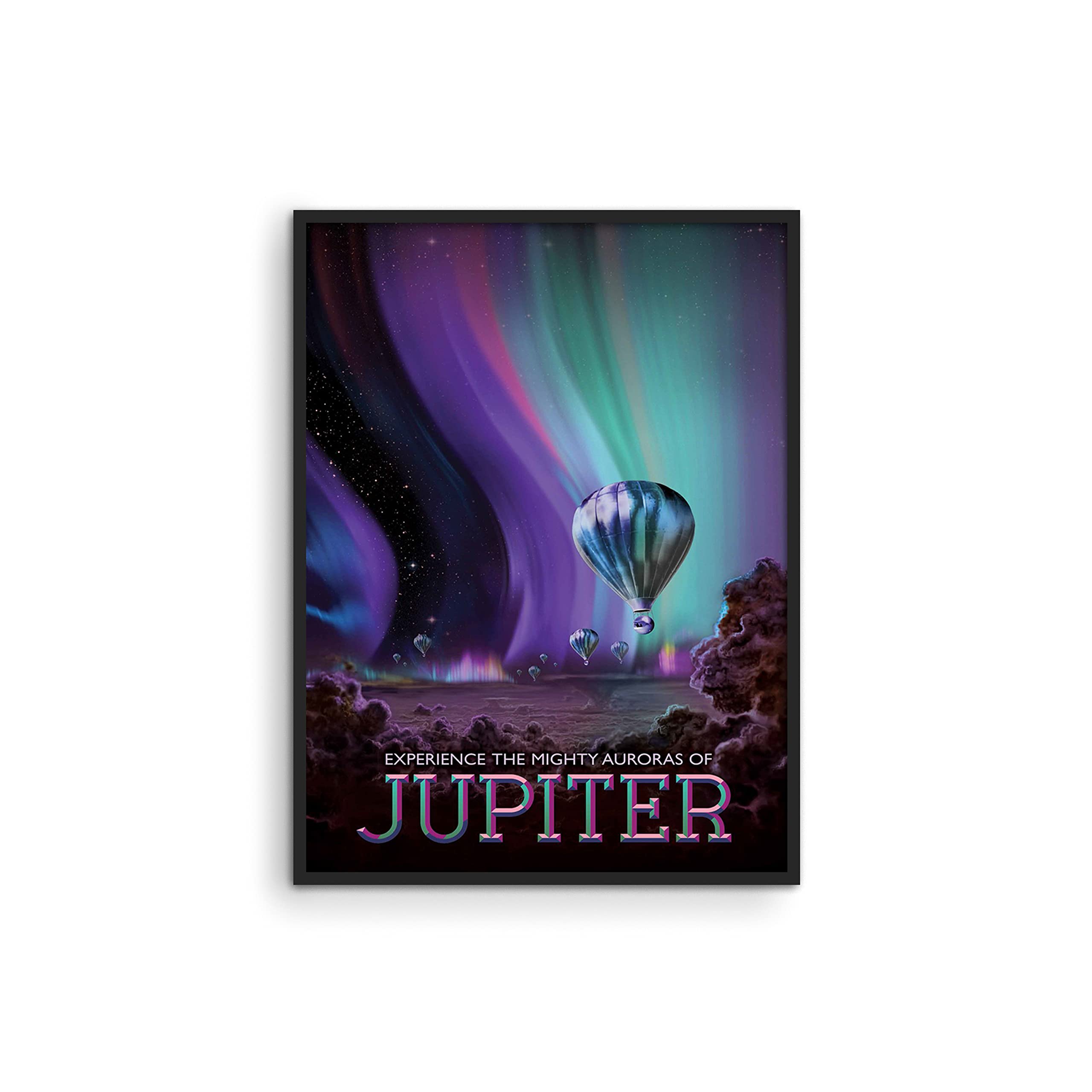 HAUS AND HUESVintage Space Wall Art – Retro Sci-Fi Exploration Decor, NASA JPL Tourist Prints, Unframed 12"x16"