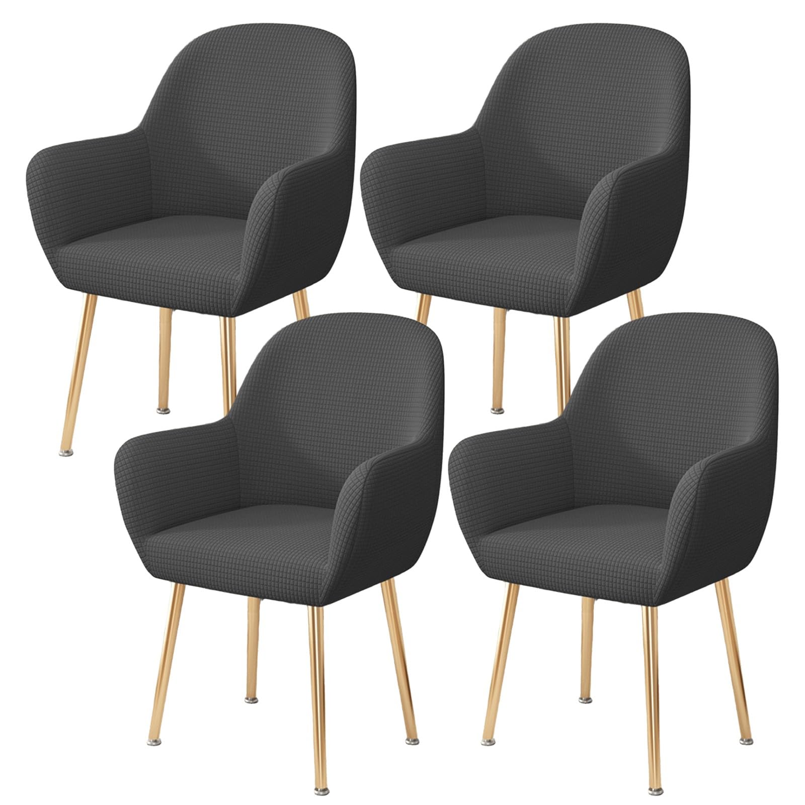 Funda moderna para silla de comedor, elástica y curvada, juego de 1, 2, 4 o 6, con reposabrazos, perfecta para el hogar, cocina, bodas, fiestas o banquetes