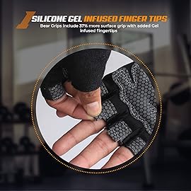 Bear Grips Weight Lifting Gloves | Half & Full Finger Compression Gym Gloves for Men & Women