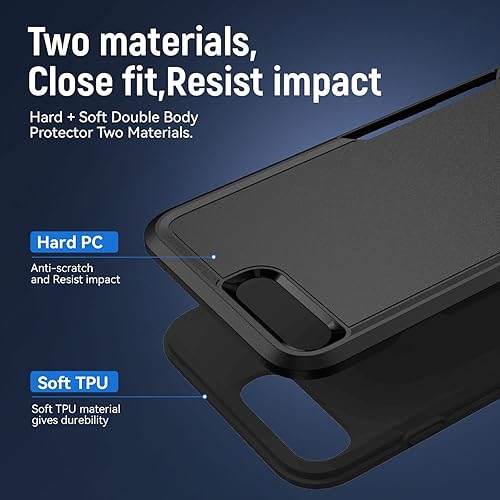 Miniatura 4 de Funda para iPhone 8 Plus, iPhone 7 Plus, con protector de pantalla HD, probada contra caídas de grado militar, funda protectora resistente a prueba
