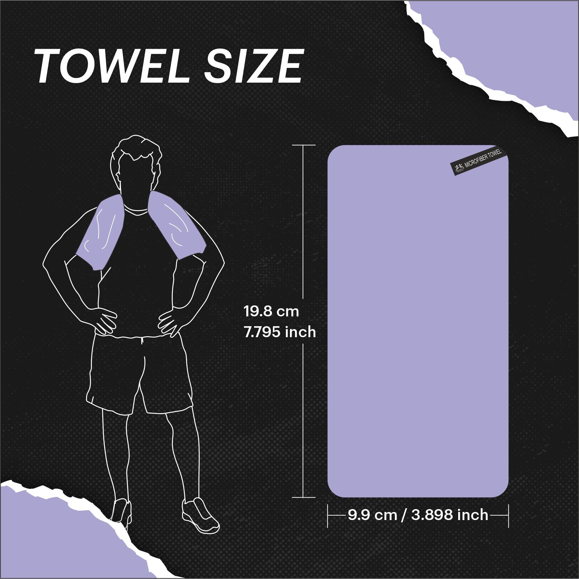 AM Safe X Absorbent Sweat Quick Dry Microfiber Suede Yoga Towel | Soft, Lightweight, Fast Drying Travel Gym Fitness Sports Towel | Compact & Personalized Microfibre Towel - 1 PC 1