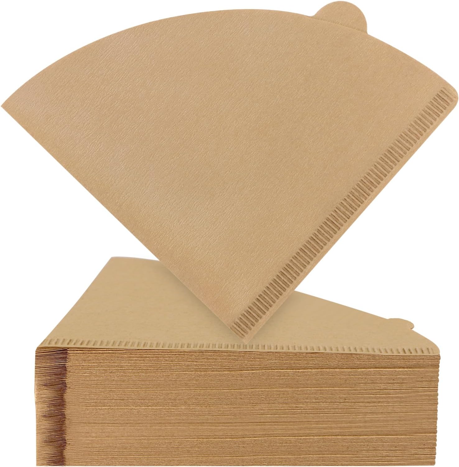 Cone Coffee Filters #2, 200 Count Unbleached Size 02 Coffee Filter, Disposable Natural Paper Filters 2-4 Cup, 02 Cone Filters for Pour Over and Drip Coffee Maker