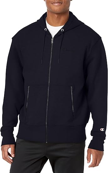 Champion Men's Full Zip-Up Sweatshirt with Hood, Tech Weave Zip-Up Hidden Hoodie Pocket, Classic Champion Graphics at Amazon Men’s Clothing store
