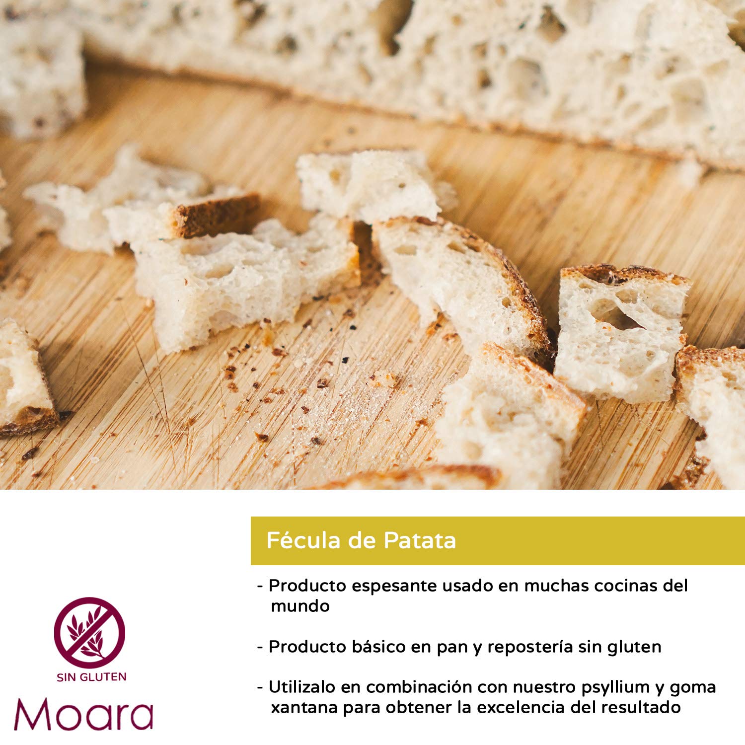 Fécula de patata sin gluten y vegana - Harina o almidón de papa (1kg)